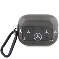 2 x ETUI SILIKONOWE MERCEDES AIRPODS PRO 2 CZARNY DUŻY WZÓR GWIAZDY