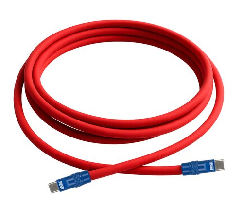 Kabel Newell USB-C - USB-C 100 W, 2 m, silikonowy, czerwono-granatowy na Arena.pl