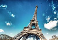 Fototapeta 3D panorama wieża Eiffla 350x245 FL