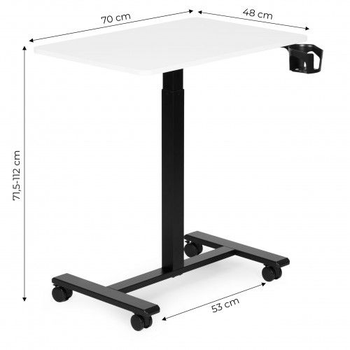 BIURKO MOBILNE MODERNHOME Z REGULACJĄ WYSOKOŚCI I UCHWYTEM NA NAPÓJ na Arena.pl