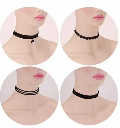 Zestaw 24 szt. Chokerów Naszyjniki choker na Arena.pl