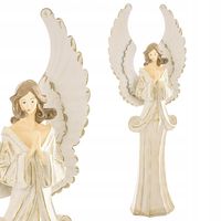 Figura świąteczna do szopki - Anioł Stróż 55 cm - Kremowy