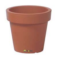 Doniczka Terakota okrągła osłonka klasyczna gładka mat Ø 16cm tworzywo