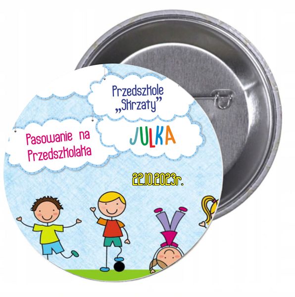 Przypinki buttony pasowanie na-PRZEDSZKOLAKA zdjęcie 1