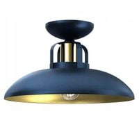 Lampa Sufitowa FELIX Niebieski Złoty Metalowy Klosz 1xE27 30x16cm Wisząca