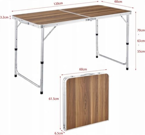 Zestaw Turystyczny Stolik Składany Stół 4 Krzesła 5w1 Kempingowy Krzesełka na Arena.pl