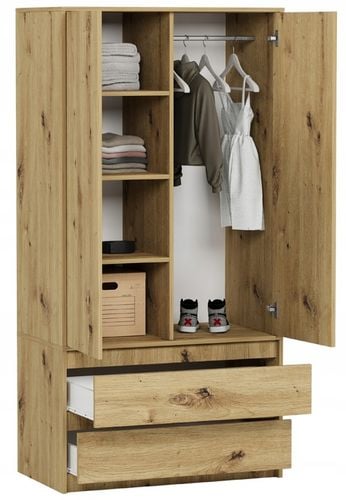 Szafa garderoba 90cm 2drzwi 2szuflad artisan B-9TIP na Arena.pl