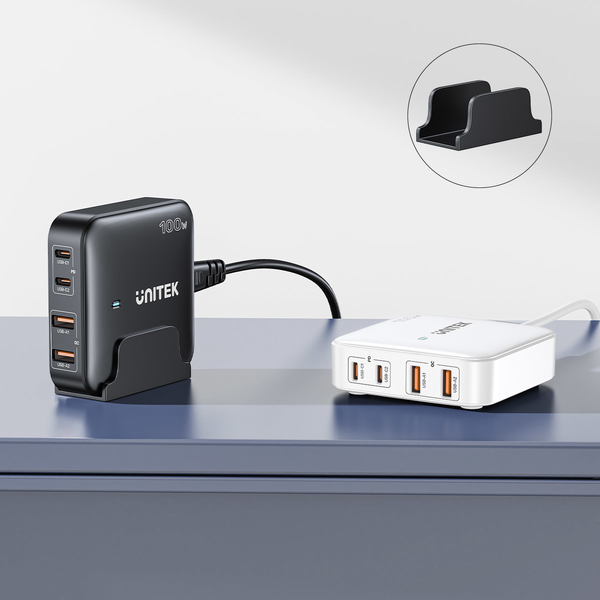 Unitek Ładowarka biurkowa GaN 100W 2xUSB-A 2xUSB-C zdjęcie 6