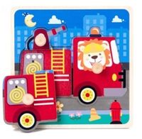 Puzzle drewniane układanka straż pożarna