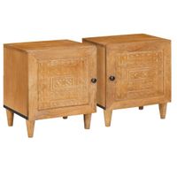 Stolik nocny 2 pcs Jasnobrązowy 40 x 33 x 46 cm