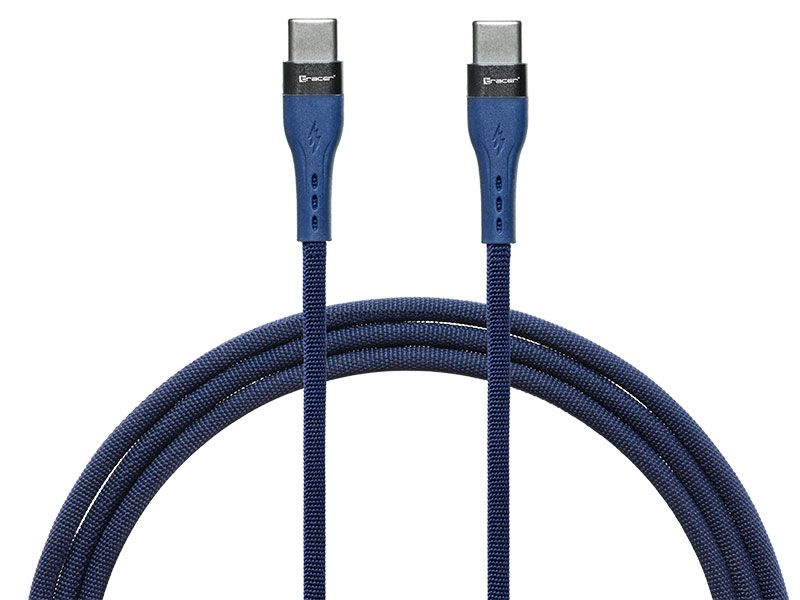 Kabel TRACER USB C - USB C 1m 60W 480MB/s zdjęcie 1