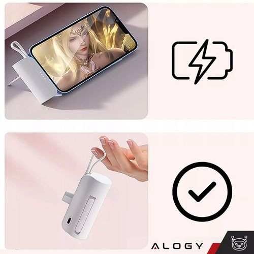 MAŁY PowerBank 5000 mAh kieszonkowy do iPhone 16 15 14 USB-C TYP-C 5000mAh na Arena.pl