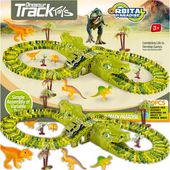 MEGA TOR WYŚCIGOWY XXXL SAMOCHODZIK DINOZAUR DINO PARK 169 el. DINOZAURY
