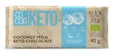 Czekolada Kokosowa MCT 40 g Bez Cukru, Bezglutenowa, Keto BIO