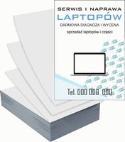 Ulotki A5 reklamowe firmowe 100 szt wiele wzorów do wyboru SERWIS LAPTOPÓW