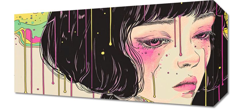 Obraz 40x20cm Strugi Kolorów zdjęcie 1