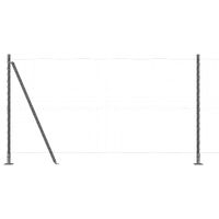 Słupki ogrodzeniowe 7 pcs Szary Ø32mm 150 cm Stal galwanizowana