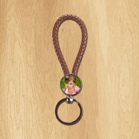 Brelok okrągły pleciony z Twoim zdjęciem