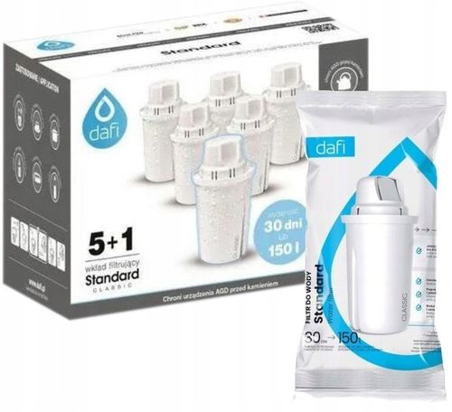 6 x DAFI CLASSIC WKŁAD filtrujący do dzbanka filtrującego wodę na Arena.pl