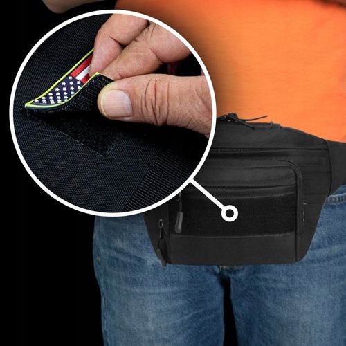 NERKA SASZETKA MĘSKA CZARNA WOJSKOWA biodrówka DUŻA POJEMNA TAKTYCZNA TORBA na Arena.pl