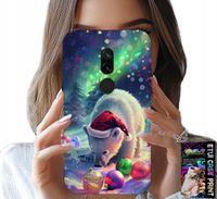 ETUI DO XIAOMI REDMI 8 - ŚWIĄTECZNY NIEDŹWIEDŹ BOMBKI CASE +FOLIA