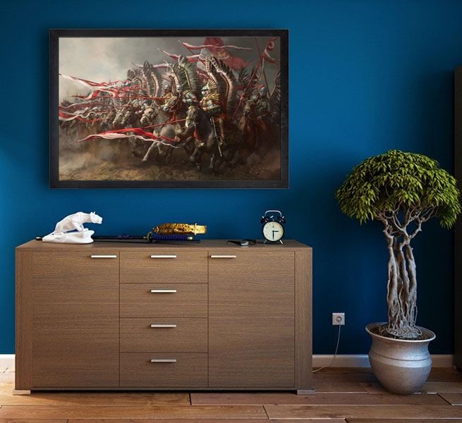 Szarża husarii - plakat premium 60x40 cm zdjęcie 2