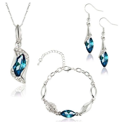 KOMPLET SWAROVSKI ELEMENTS SOPELKI BLUE VA58 na Arena.pl