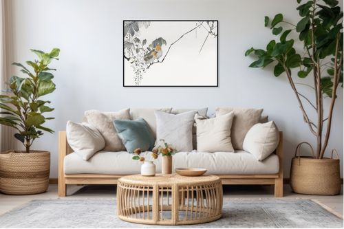 Plakat 91,5x61cm Two Sparrows, Seitei Japoński Vintage na Arena.pl