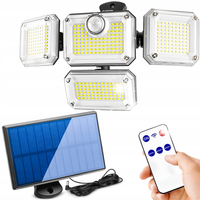 LAMPA SOLARNA 3w1 LED Z CZUJNIKIEM RUCHU ZMIERZCHU PILOT OSOBNY PANEL