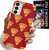 ETUI DO SAMSUNG GALAXY M23 - WZÓR Z WESOŁĄ PIZZĄ NA CZERWONYM TLE