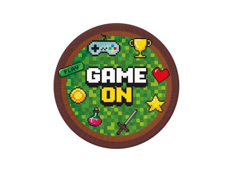 Talerzyki, Game On, 18 cm, 6 szt. zdjęcie 1