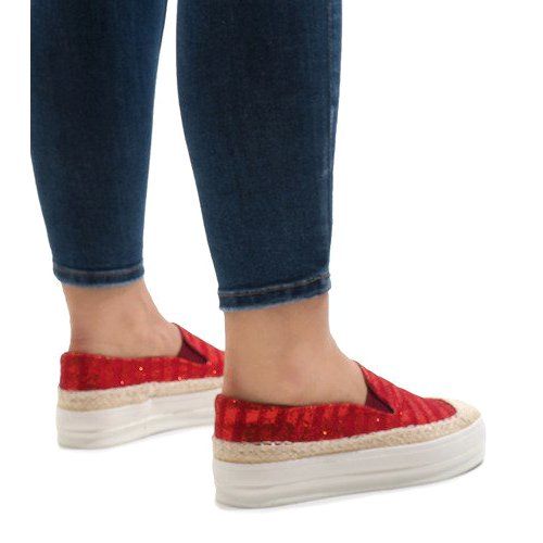 Czerwone trampki espadryle na platformie GH001 r.38 na Arena.pl
