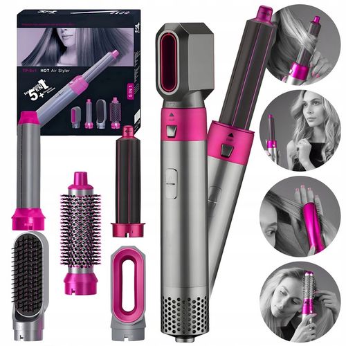 SUSZARKA LOKÓWKA WŁOSÓW WIELOFUNKCYJNA PROSTOWNICA SZCZOTKA 5w1 750W na Arena.pl