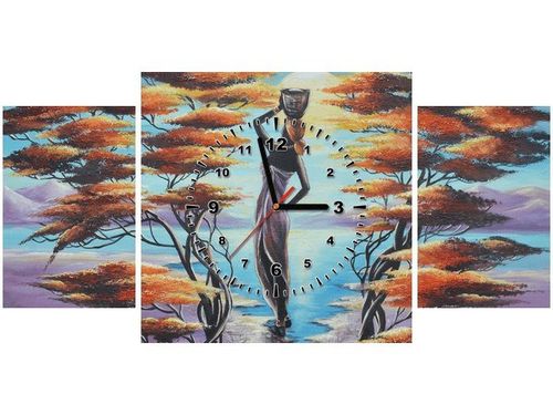 80X40CM ZEGAR AFRYKAŃSKA DZIEWCZYNA KOSZEM OBRAZ na Arena.pl