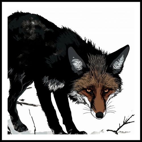 Plakat 100x100cm Nieufny Lis na Arena.pl