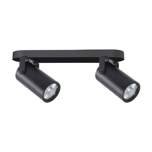 Gary lampa sufitowa listwa czarny 2x15W GU10 klosz czarny zdjęcie 1