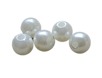 PEREŁKI "P" PLASTIK PERŁOWE 6MM 100SZT