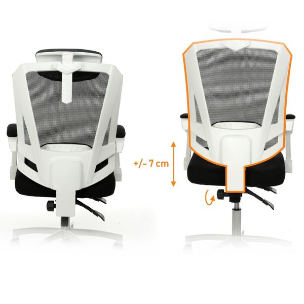 Fotel biurowy 8606 Biały zdjęcie 3