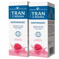 Tran z rekina malinowy ZESTAW EPA ODPORNOŚĆ Selen Cynk Suplement Diety