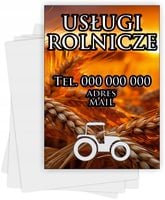 Ulotki A4 reklamowe firmowe 5000 szt różne wzory USŁUGI ROLNICZE