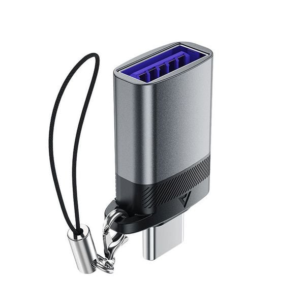 Adapter przejściówka USB-A - USB-C - szary zdjęcie 1