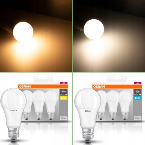 Żarówka LED E27 13W = 100W 1521lm 2700K ciepła BASE 3szt OSRAM na Arena.pl