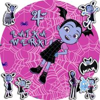 OPŁATEK NA TORT 30CM - VAMPIRINA BAJKA + IMIĘ + GRATIS! 24CM 26CM