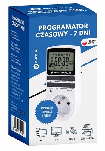 PROGRAMATOR CZASOWY WŁĄCZNIK WYŁĄCZNIK LCD CYFROWY HARMONOGRAM 7 DNI 10 UST na Arena.pl