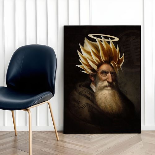 Plakat w ramie dragon ball super saiyan 50x70 cm w czarnej ramie na Arena.pl
