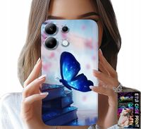 ETUI DO XIAOMI NOTE 13 5G - NIEBIESKI MOTYLEK, MOTYL, DAMSKIE WZORY