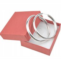 KOLCZYKI SREBRNE DUŻE KOŁA 5CM OPONKI SREBRO 925