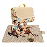 KOC PIKNIKOWY PLAŻOWY BIWAK MATA WODOODPORNA DUŻA Z IZOLACJĄ XXL 200x200