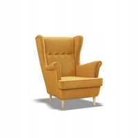 Fotel USZAK ŻÓŁTY MIODOWY w Stylu Skandynawskim Elegancki Wygodny