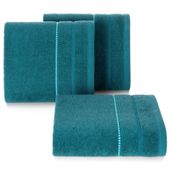 Ręcznik bawełniany frotte z ozdobną bordiurą SUZI 30X50 c. turkusowy